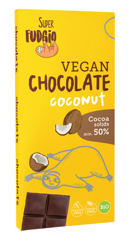 Czekolada Kokosowa Bezglutenowa BIO 80 g Super Fudgio