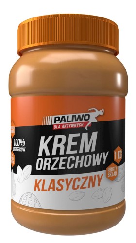 Krem Orzechowy Klasyczny 100% bez Dodatku Soli i Cukrów 1 kg Paliwo dla Aktywnych