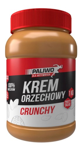 Krem Orzechowy Crunchy 100% bez Dodatku Soli i Cukrów 1 kg Paliwo dla Aktywnych