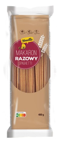 Makaron Semolinowy Razowy Spaghetti 400 g Novelle