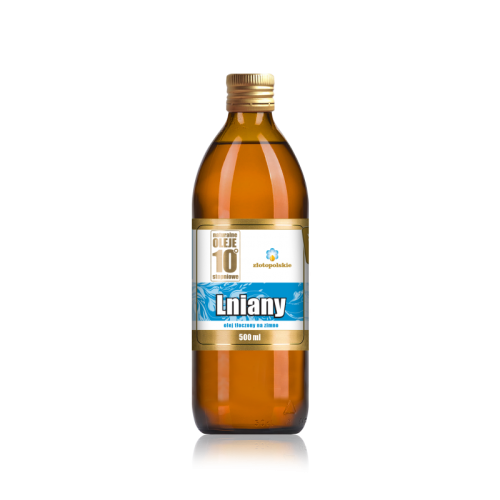 Olej Lniany 10 stopniowy 500 ml ZłotoPolskie