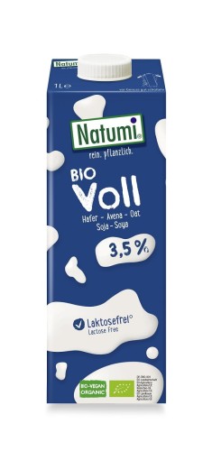 Napój Owsiano - Sojowy 3,5% Bez Dodatku Cukrów BIO 1 L Natumi