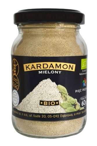 Kardamon Mielony Bezglutenowy BIO 60 g Pięć Przemian
