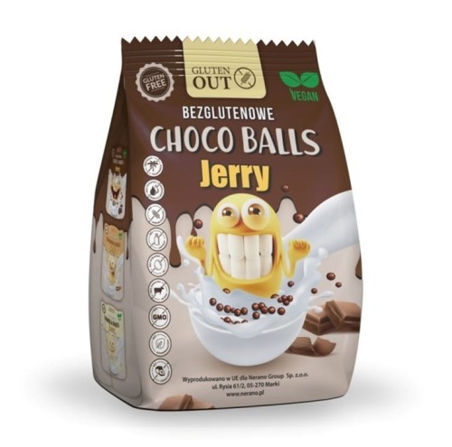 Kulki Zbożowe Kakaowe Bezglutenowe 375 g Jerry