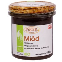 Miód Spadziowy ze Spadzi Iglastej BIO 400 g Pasieka Pucer