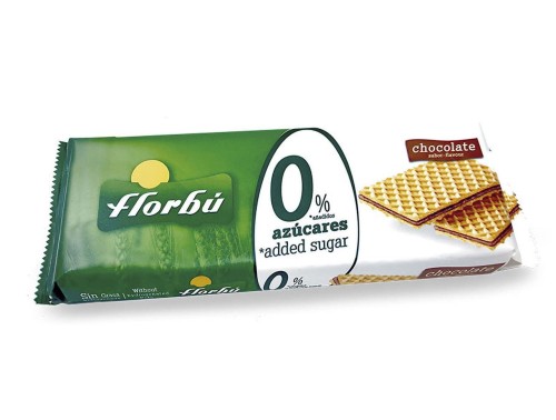 Wafelki Nadziewane Kakowe bez Dodatku Cukru 150g Florbu