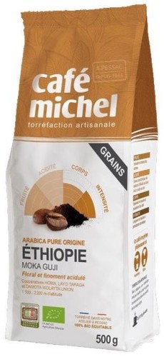 Kawa Ziarnista Arabica Sidamo Guji FT BIO 500 g Cafe Michel