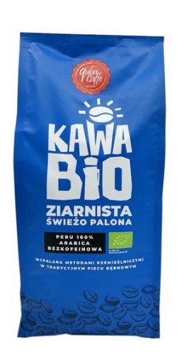 Kawa Ziarnista Bezkofeinowa Arabica 100% Peru BIO 1 kg Quba Caffe