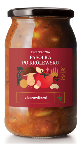 Fasolka po Królewsku z Borowikami BIO 900 ml Delikatna