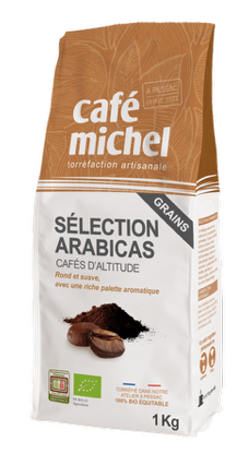 Kawa Ziarnista Arabica 100% Selection FT BIO 1 kg Cafe Michel