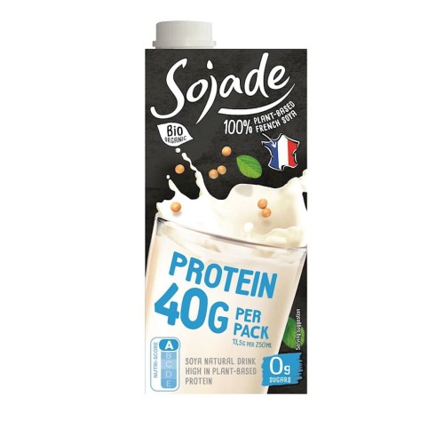 Napój Wysokoproteinowy Sojowy Naturalny bez Cukru Bezglutenowy BIO 750 ml Sojade