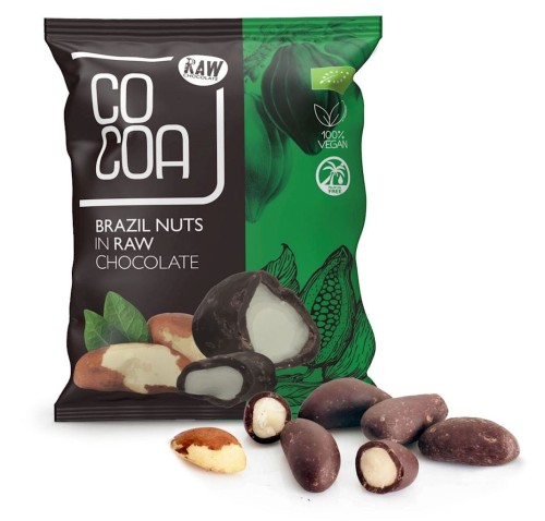 Orzechy Brazylijskie w Surowej Czekoladzie BIO 70 g Cocoa