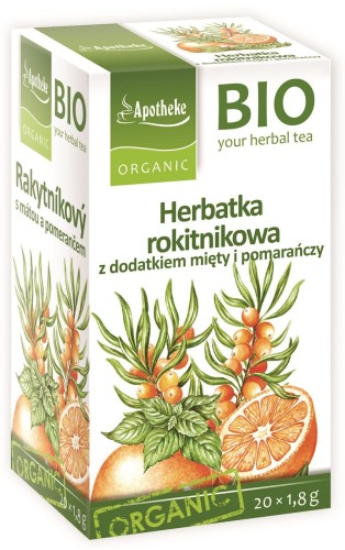 Herbatka Rokitnikowa z Dodatkiem Mięty i Pomarańczy BIO 20x1,5g Apotheke