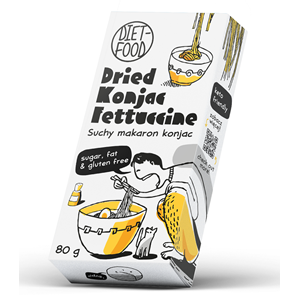 Makaron Suchy Konjac Fettuccine Bezglutenowy 80 g Diet Food