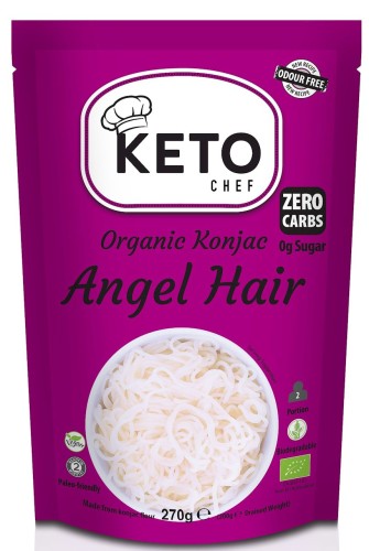 Makaron Konjac Angel Hair Bezglutenowy BIO 270 g Keto Chef (Better Than Foods)