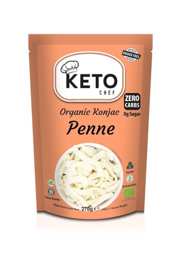 Makaron Konjac Penne Bezglutenowe BIO 270 g Keto Chef (Better Than Foods)
