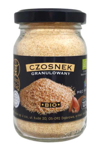Czosnek Granulowany Bezglutenowy BIO 120 g Pięć Przemian