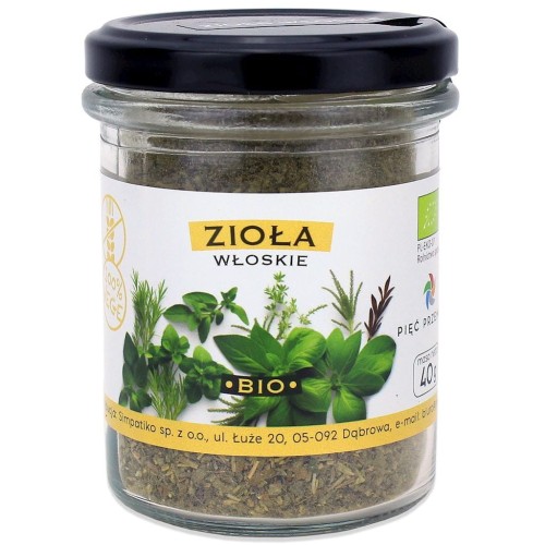 Zioła Włoskie Bezglutenowe BIO 40 g Pięć Przemian