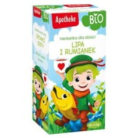 Herbatka dla Dzieci - Lipa, Czarny Bez, Rumianek od 3 roku życia BIO 20 x 1,5 g Apotheke