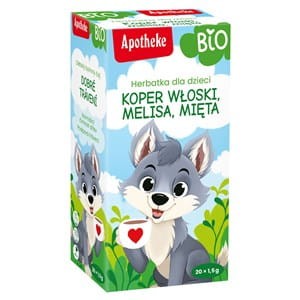 Herbatka dla dzieci Koper włoski, Melisa (dawniej Na Trawienie) BIO 20x1,5g Apotheke