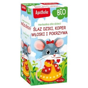 Herbatka dla Dzieci Ślaz, Koper, Pokrzywa (dawniej Na Oskrzela) BIO 20x1,5 g Apotheke