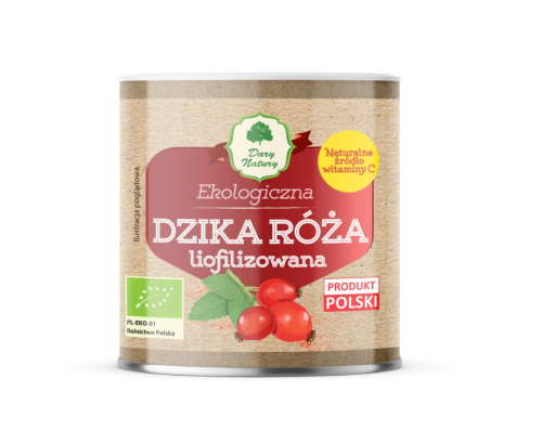 Dzika Róża Liofilizowana Sproszkowana BIO 70 g Dary Natury
