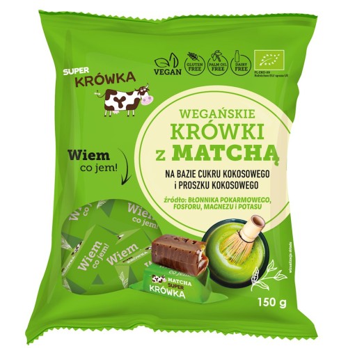Krówki z Matchą Bezmleczne Bezglutenowe BIO 150 g Me Gusto (Super Krówka)