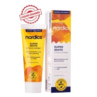Pasta do Zębów Remineralizująca Super White z Płynnym Szkliwem Bez Fluoru 75 ml Nordisc