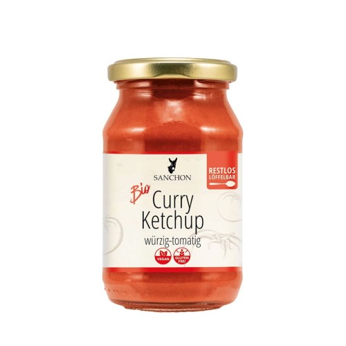 Ketchup Curry Bezglutenowy BIO 250 ml  Sanchon