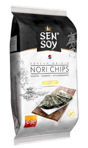 Chipsy Nori Klasyczne Bezglutenowe 4,5 g Sen Soy