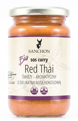 Sos Curry Red Thai Bezglutenowy BIO 340 g Sanchon