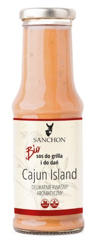 Sos Cajun Island Bezglutenowy BIO 210 ml Sanchon