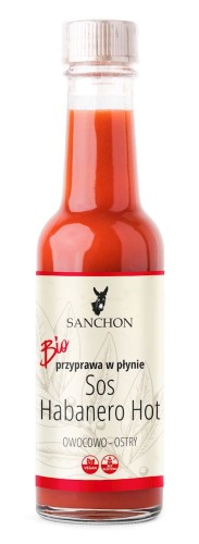 Przyprawa Wegańska w Płynie Habanero Hot Bezglutenowa BIO 140 ml Sanchon
