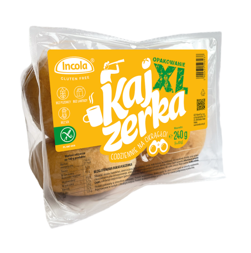 Bułki Kajzerki XL Bezglutenowe 4 szt 240 g Incola