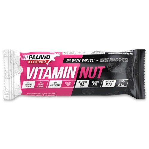 Baton Vitamin Nut z Witaminami B6 i B12 Bezglutenowy 50 g Paliwo dla Aktywnych