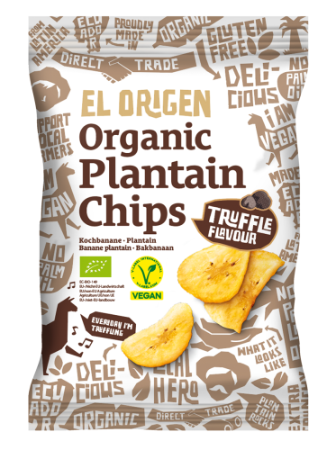 Chipsy z Plantana o Smaku Trufli Bezglutenowe BIO 80 g El Origen