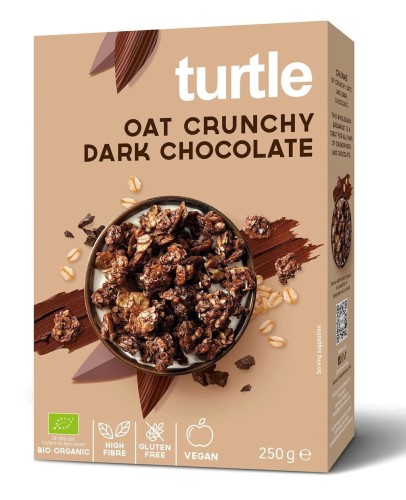 Musli Owsiane z Gorzką Czekoladą Bezglutenowe BIO 250 g Turtle