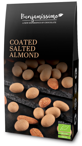 Migdały w Polewie Słony Karmel Bezglutenowe BIO 60 g Benjamissimo