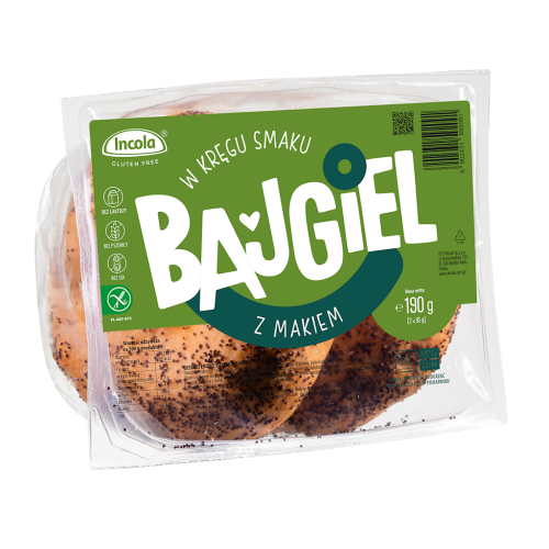 Bajgle z Makiem Bezglutenowe 190 g (2 x 95 g) Incola