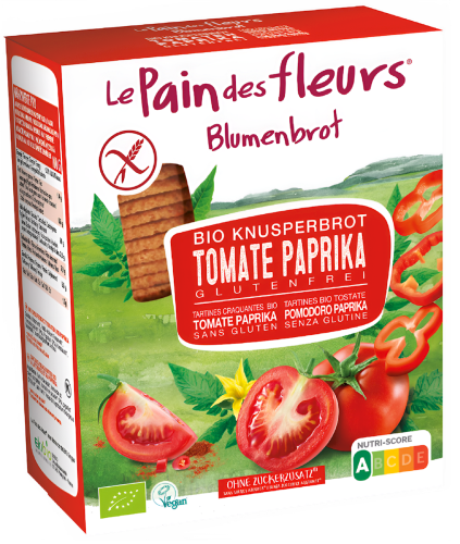 Pieczywo Chrupkie Pomidorowo - Paprykowe Bezglutenowe BIO 150 g Le Pain Des Fleurs