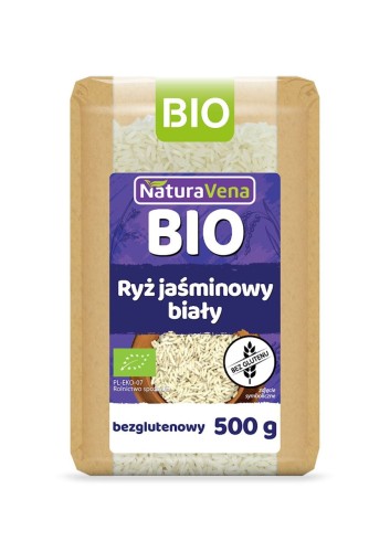 Ryż Jaśminowy Biały Bezglutenowy BIO 500 g Naturavena