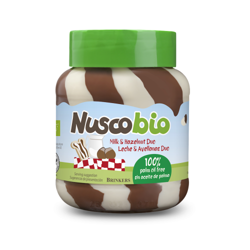 Krem Duo Orzechowo kakaowo mleczny BIO 400 g Nuscobio