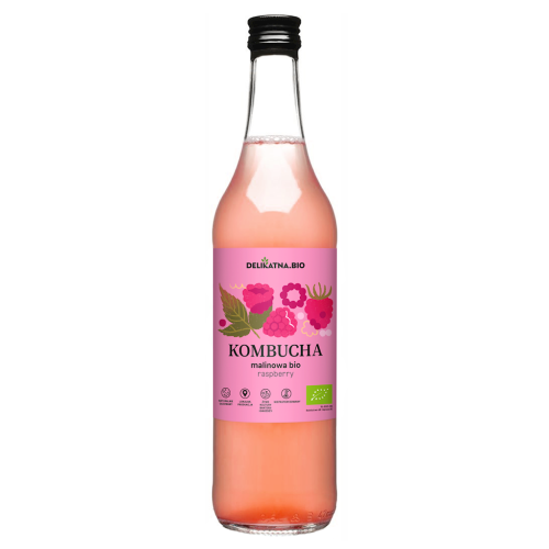 Kombucha Malinowa BIO 500 ml Delikatna