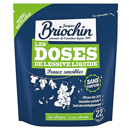 Kapsułki do Prania Bezzapachowe dla Skóry Wrażliwej 22 szt Briohcin