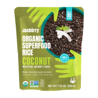 Ryż Express Jasberry Pełnoziarnisty z Płatkami Kokosowymi Bezglutenowy BIO 200 g Jasberry Rice (Calorie Watchers)