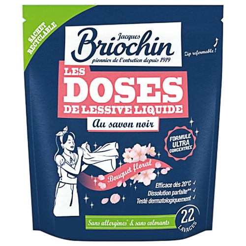 Kapsułki Do Prania Uniwersalne Kwiatowe na Bazie Szarego Mydła 22 szt. Briochin