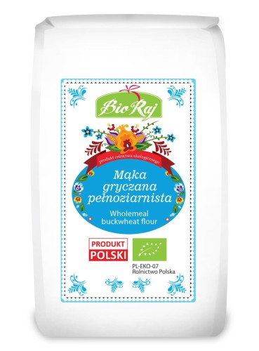 Mąka Gryczana Pełnoziarnista BIO 600g Bio Raj