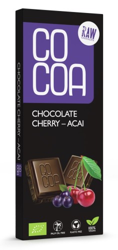 Czekolada Surowa Wiśnia - Acai BIO 40g Cocoa