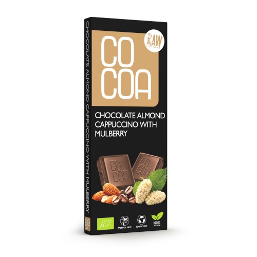Czekolada Cappucino Migdałowe z Morwą BIO 40g Cocoa