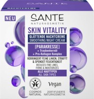 Krem do Twarzy na Noc Wygładzający z Parakresem, Olejem z Pestek Winogron i Kompleksem Pro-Kolagenowym ECO 50 ml Sante